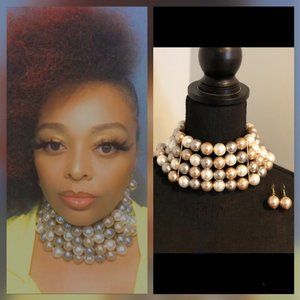 Pearl Choker Set